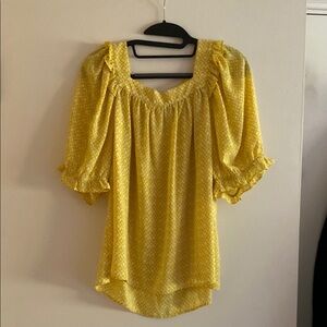 Ann Taylor Loft Yellow Ruffled Women's Top